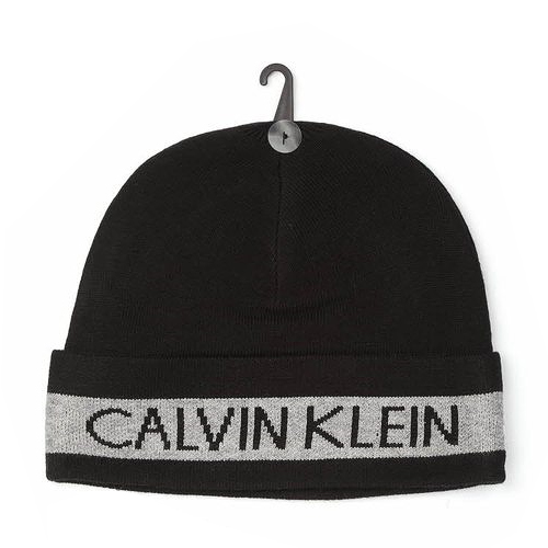 캘빈클라인 쟈카드 더블 니트 비니 블랙 2겹 융모 CK 겨울 동계 방한 용품 [Calvin Klein Logo Knit Beanie] 남자 명품 쇼핑몰 예남 YENAM