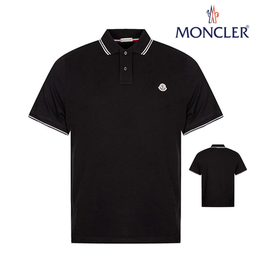 [원사이즈 105] 몽클레어 남성 폴로 카라 반팔 티셔츠 8A000 10 84556 999 블랙 상의 의류 [Moncler] 남자 명품 쇼핑몰 예남 [YENAM] 